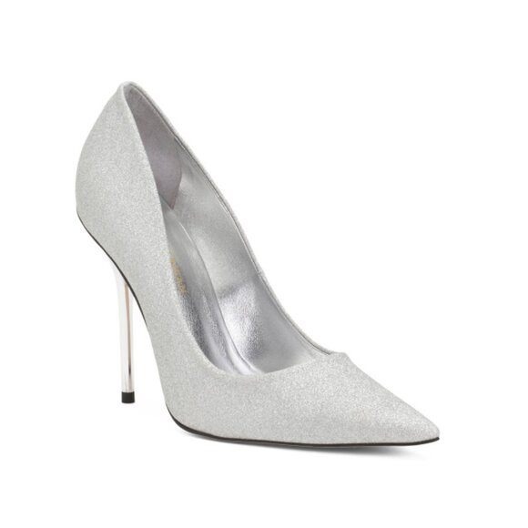 $198 NWOT Good American Glitter Stiletto Heels Pointed‎ Women's Designer Shoes